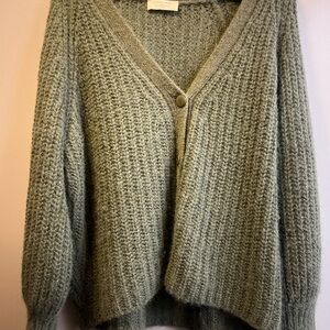 Sezane Basile Cardigan khaki